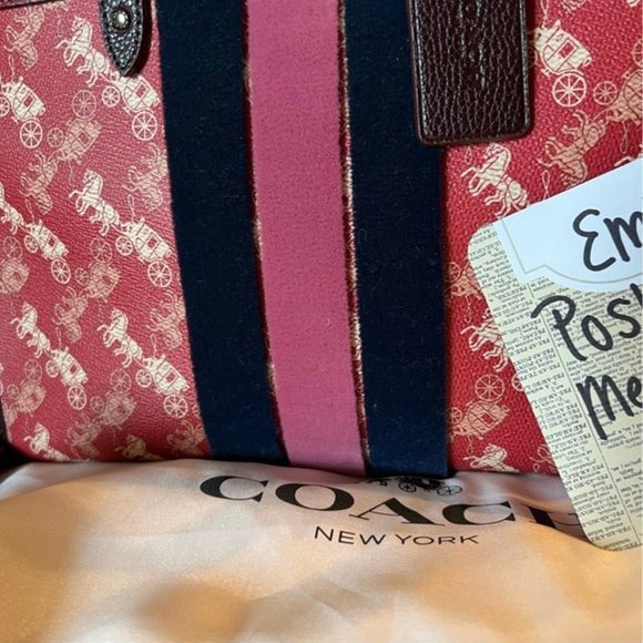 Coach Red Horse and Carriage Field Tote - Picture 3 of 7